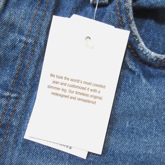 NWT Levi's 501 Skinny in Post Modern Blue Heavyweight Stretch Denim Crop Jean 30 - Picture 4 of 8